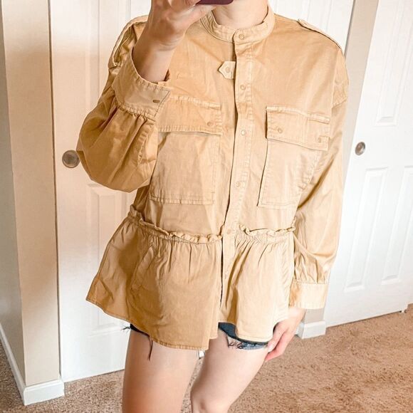 Joie Rajan Jacket Birch Military Style Lightweight - Picture 6 of 14